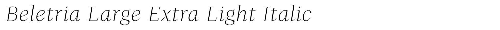 Beletria Large Extra Light Italic image